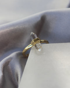 Pointed Clear Quartz Ring