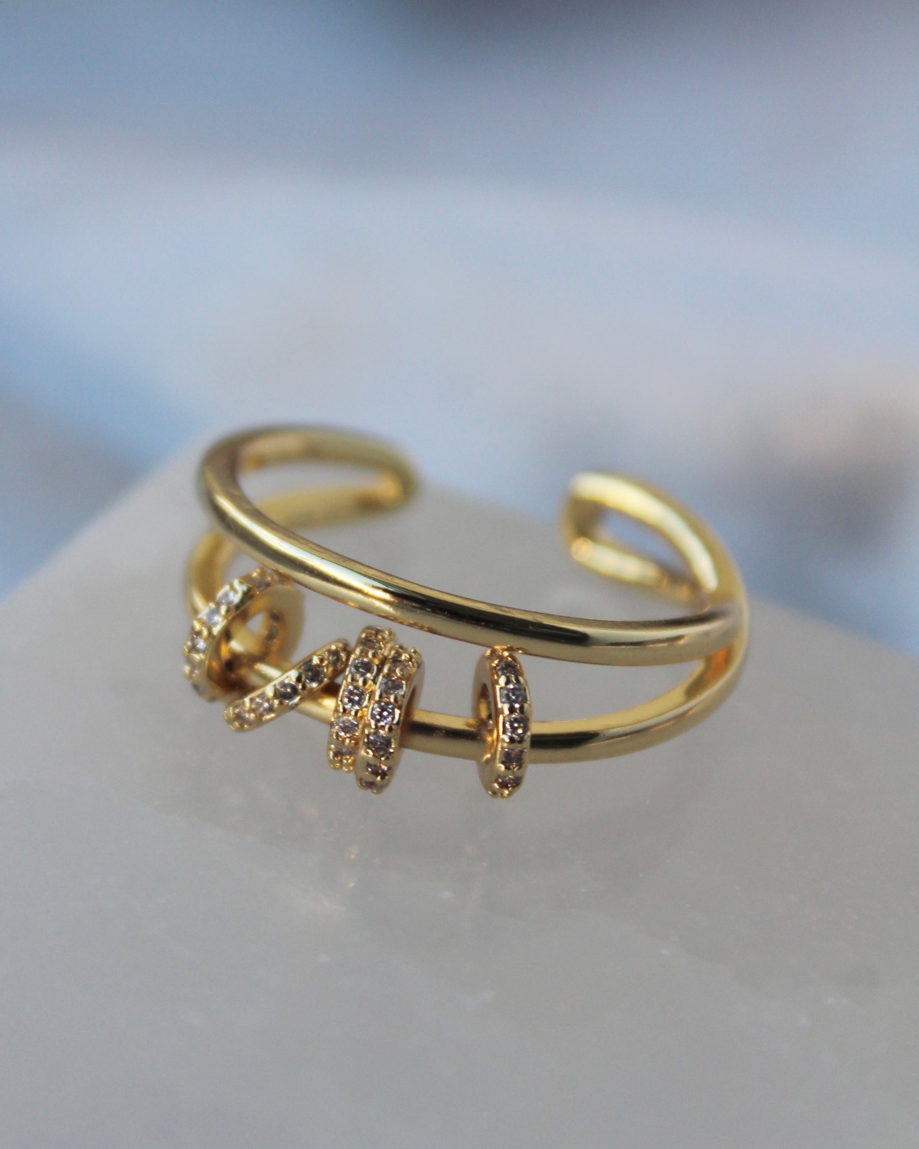 Double Band Stacked Ring