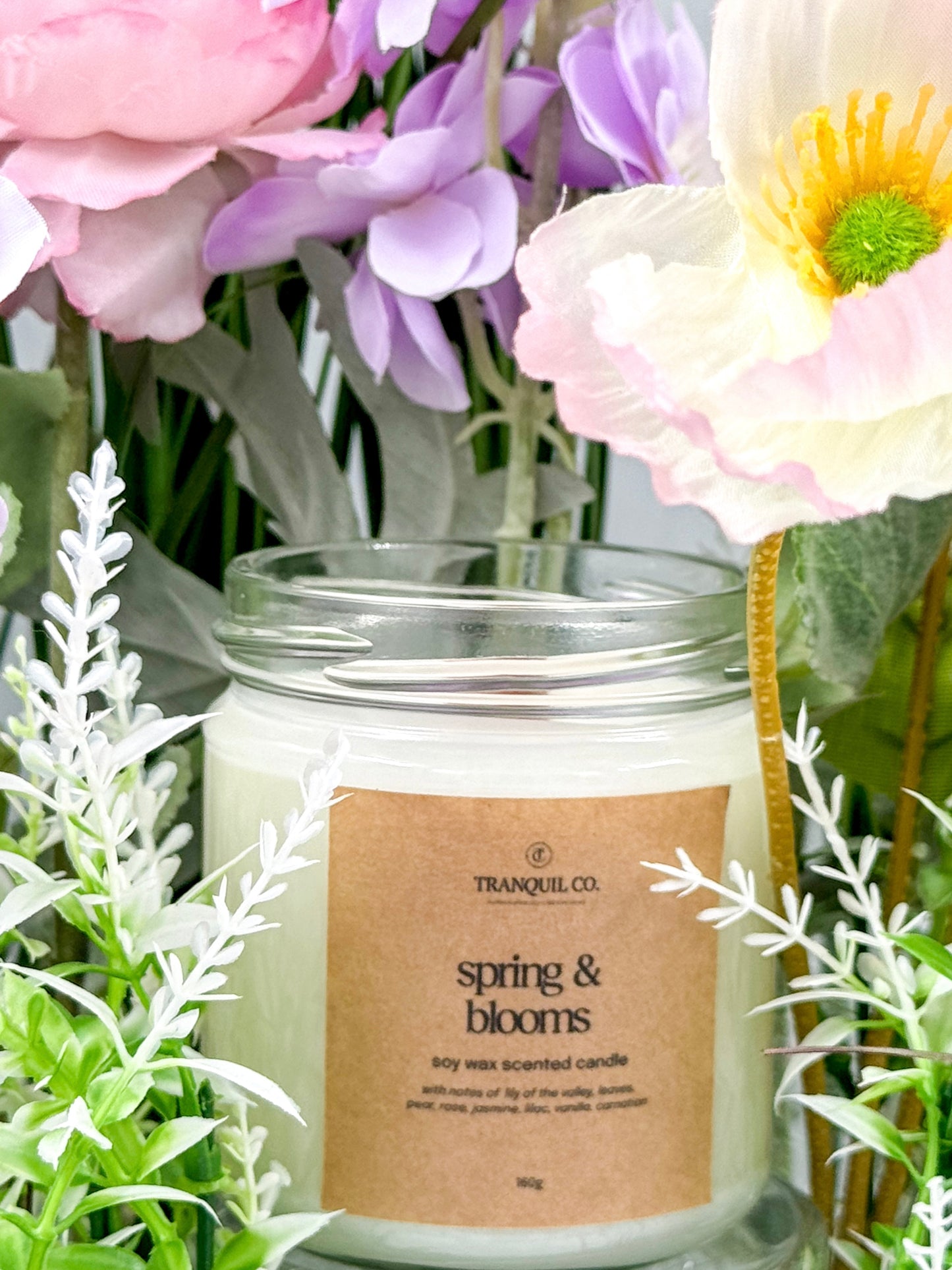 Spring & Blooms – Floral Scented Soy Candle