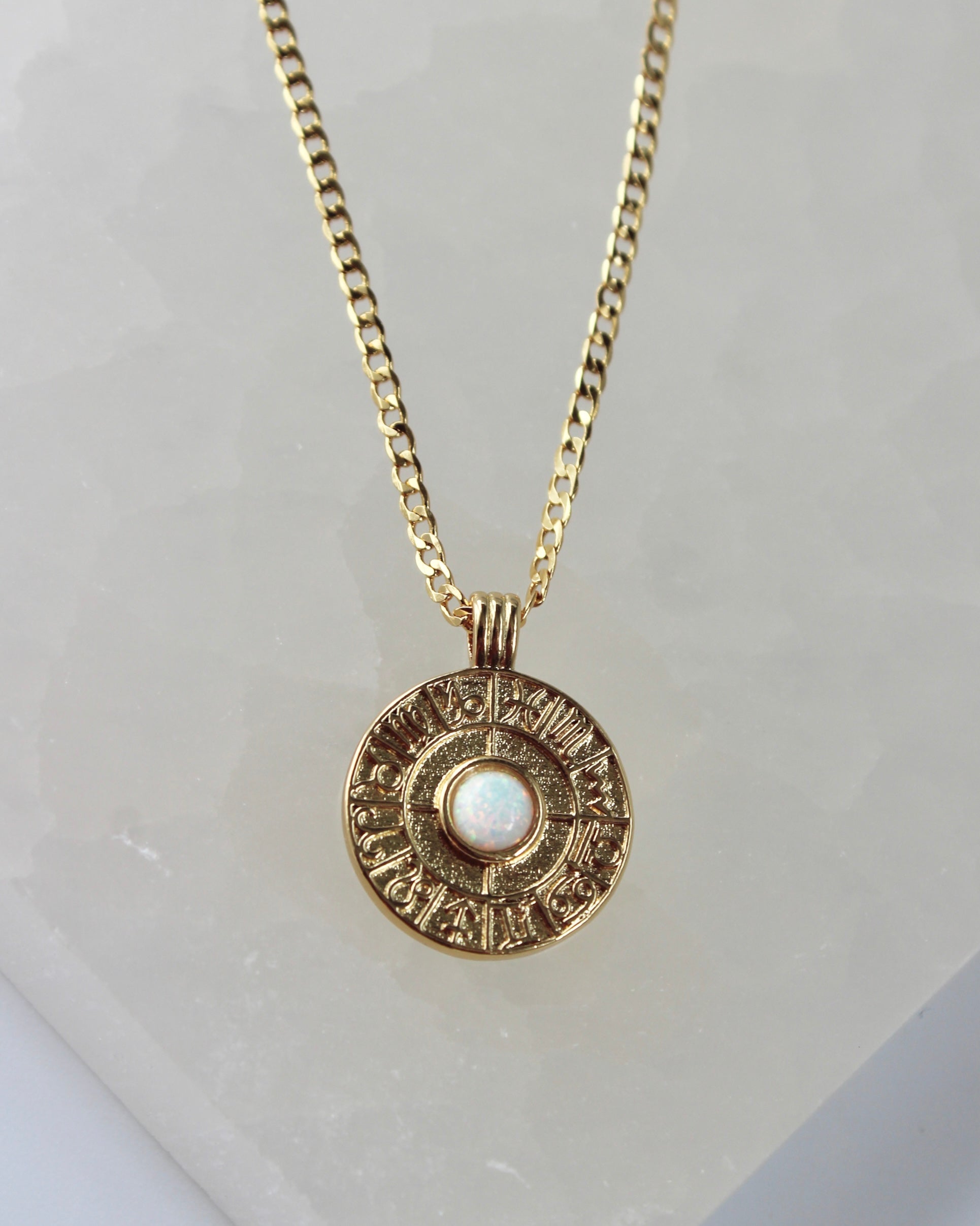 Opal Zodiac Necklace